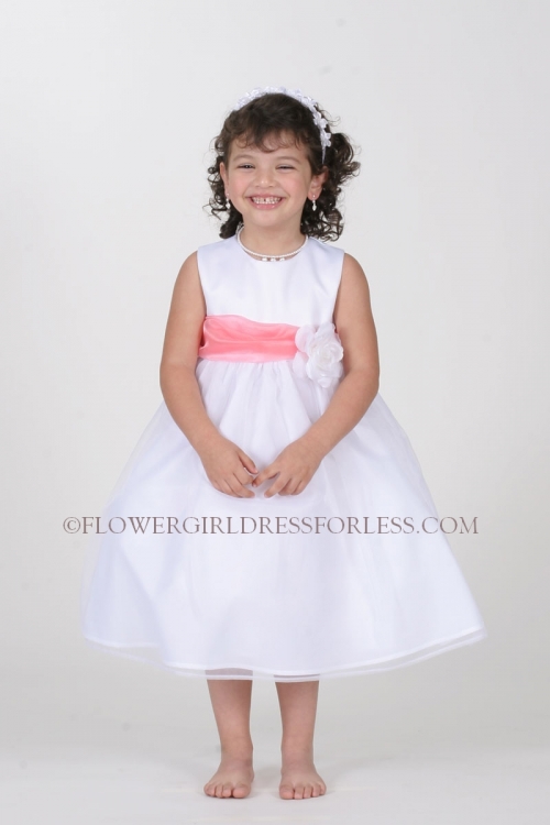 ivory and coral flower girl dresses