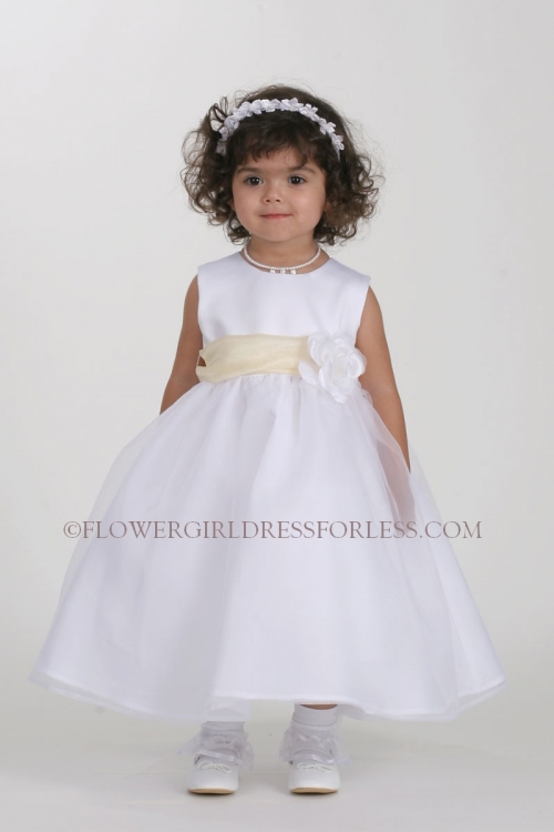 yellow and white flower girl dresses