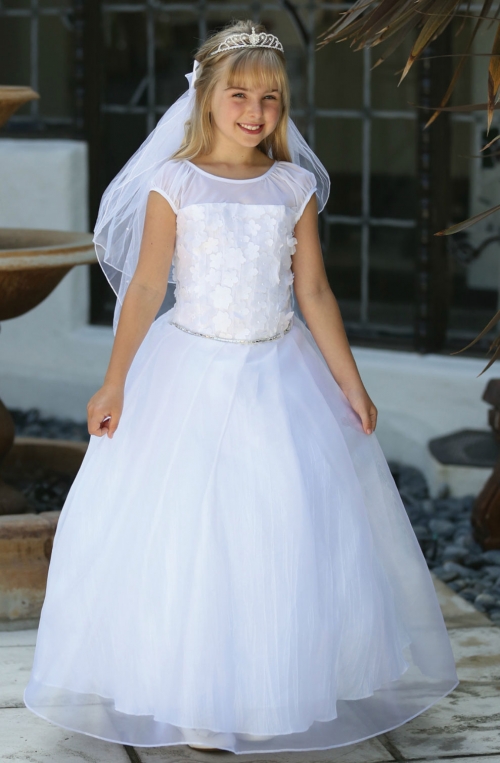 Ivory flower girls dress, buy Sparkly communion girl dress