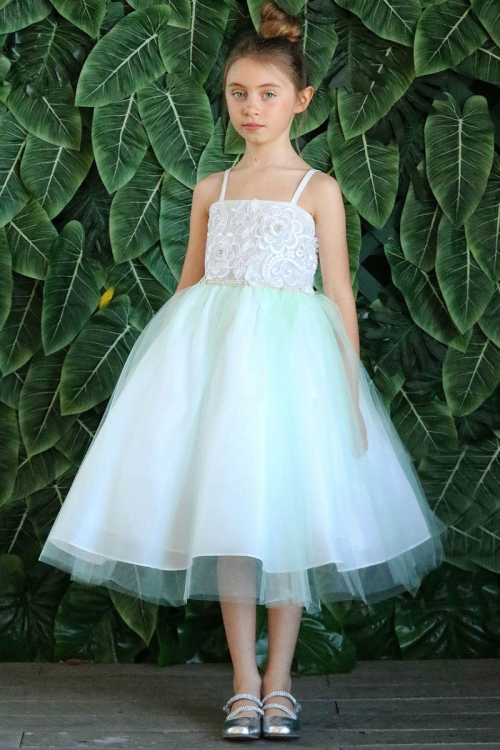 Mint dresses for flower 2024 girl