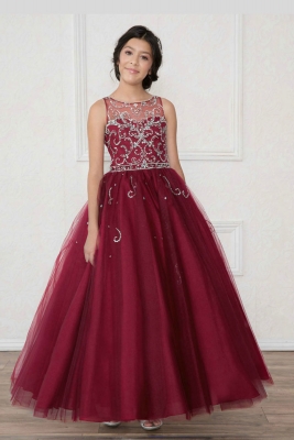 flower girl dresses maroon color