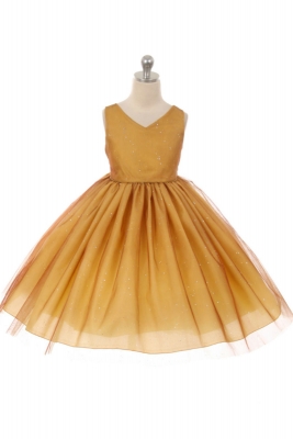 light gold flower girl dresses
