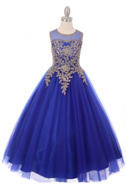 princess royal blue gown for kids