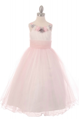 bright pink flower girl dresses