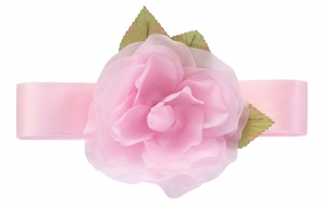 Girls Sash Style S70 - Satin Ribbon Sash with Flower in Choice of Color