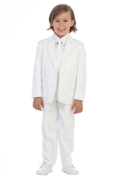 HUSKY Boys 5 Piece Suit in WHITE 