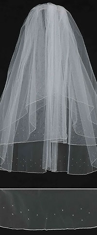 Womens Bridal Veil - Style 802 with Comb