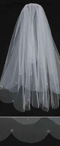 Womens Bridal Veil - Style 807 with Comb