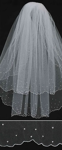 Womens Bridal Veil - Style 818 with Comb