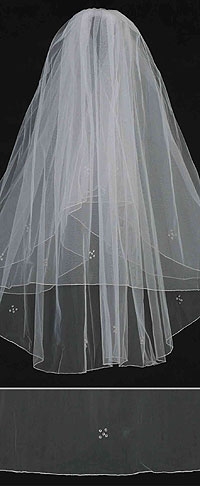 Womens Bridal Veil - Style 842 with Comb