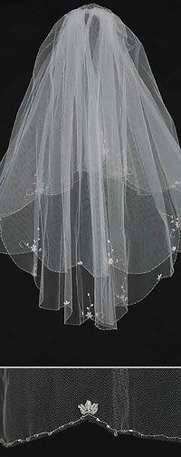 Womens Bridal Veil - Style 852 with Comb - White Only