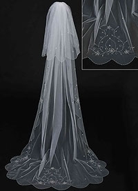Womens Bridal Veil - Style 856 with Comb