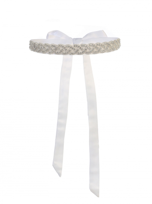 Rhinestone sash for store flower girl dress