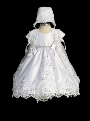 Infant Baptism Dress with Maria Embroidery