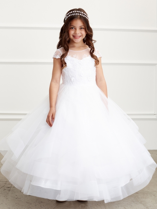 Flower girl dress with horsehair trim online