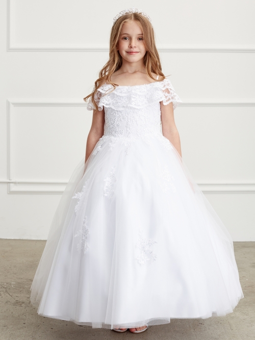 Flower girl dresses ruffle skirt hotsell