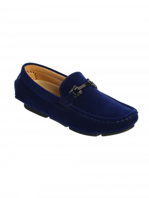Royal Blue Velvet Slip-On Loafer