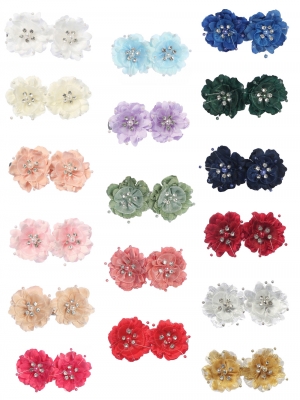 Girls Flower Hair Clip - Style 71 in Choice of Color
