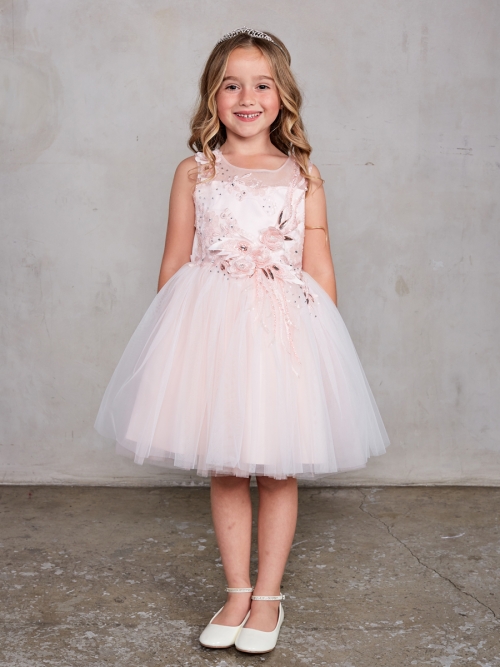 Mesh skirt flower girl dress best sale