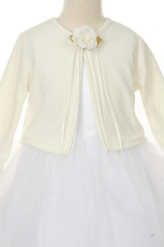 Ivory flower girl cardigan best sale