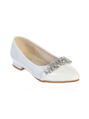 Girls Pointed Shoes with Rhinestone Details