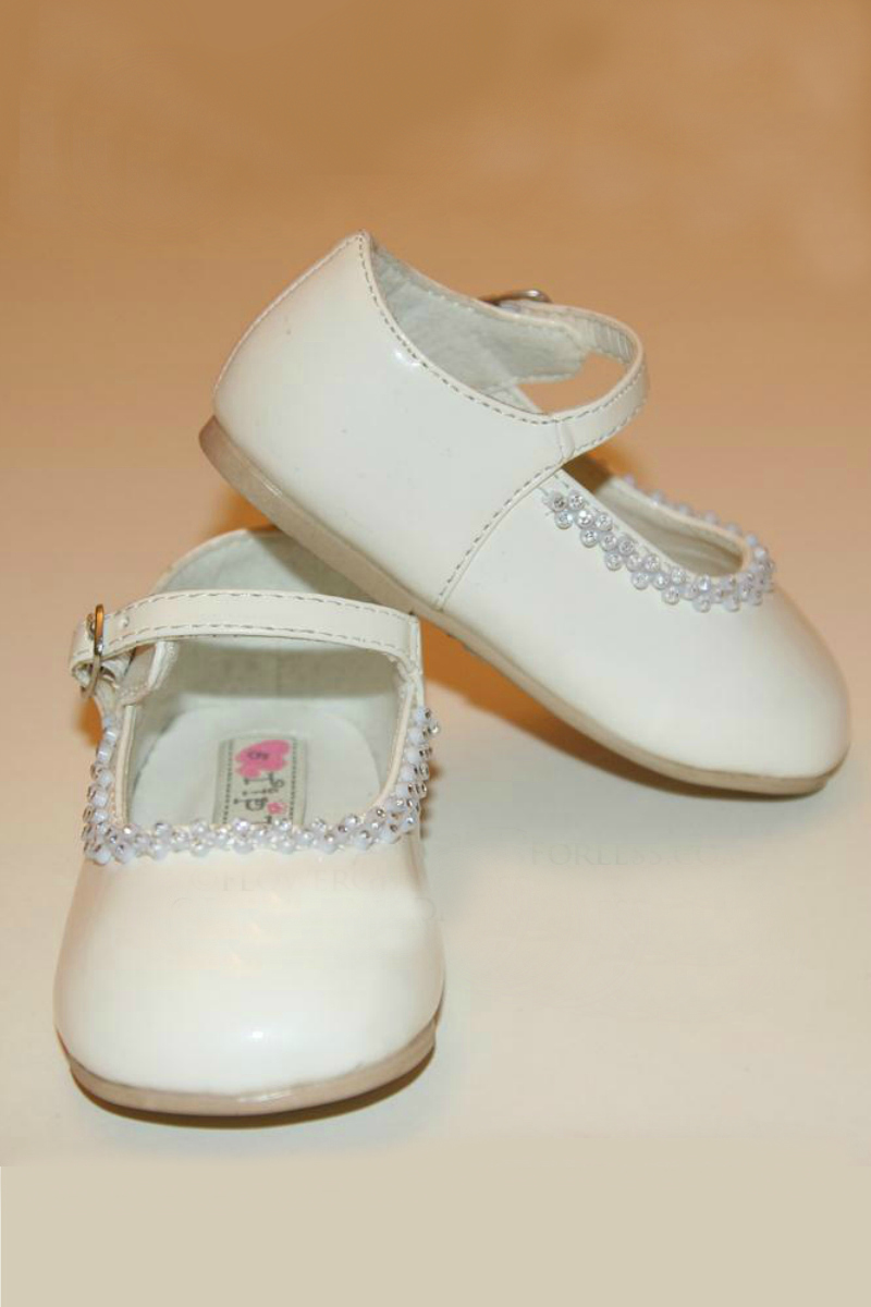 TT_S49I - Flower Girl Shoe Style S49 - Soft Patent Shoe with Cute ...