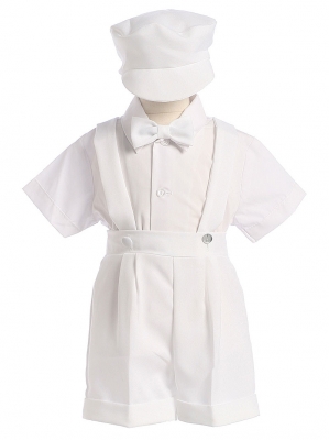 Boys 4 Piece Suspenders and Shorts with Hat Style 850