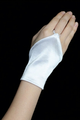 Satin Fingerless Short Gloves for Women-Adult